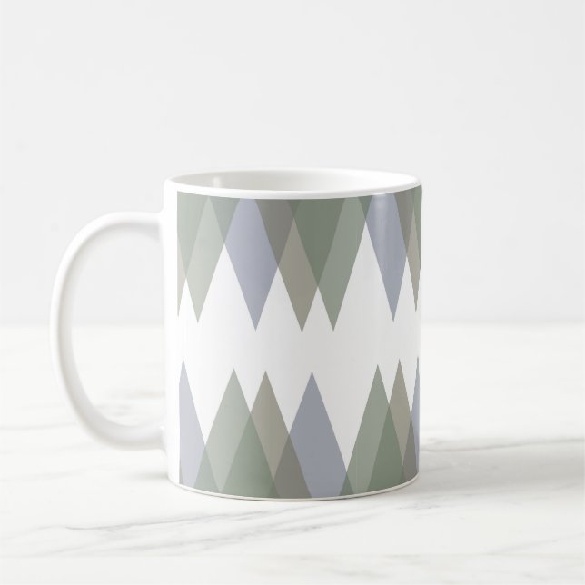 Khaki triangles coffee mug (Left)