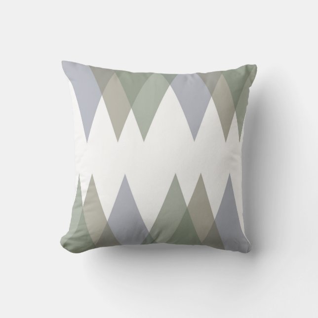 Khaki triangles cushion (Front)