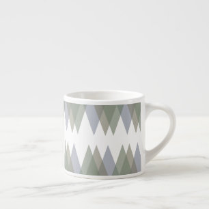 Khaki triangles espresso cup