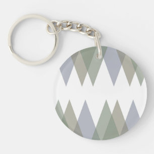 Khaki triangles key ring