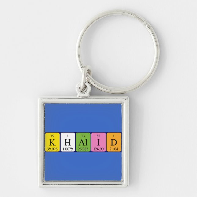 Khalid periodic table name keyring (Front)