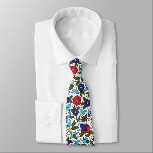 Khalil Hebron Ceramic Middle Eastern Arab Floral Tie