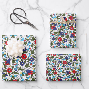 Khalil Hebron Middle Eastern Ceramic Inspired Wrapping Paper Sheet