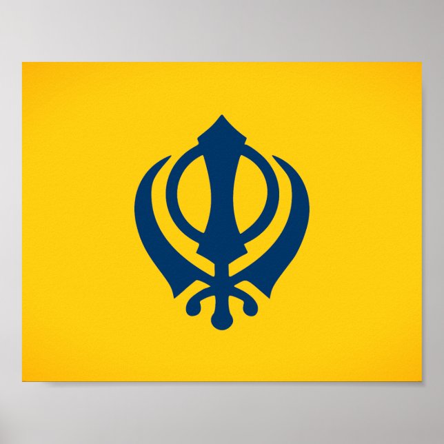 Khalistan flag (proposed) poster (Front)
