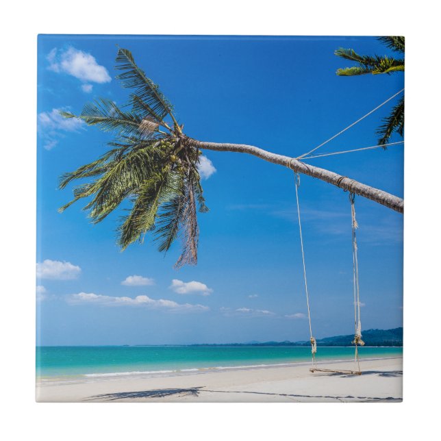 Khao Lak Beach Phuket Thailand gift Poster Jigsaw Ceramic Tile (Front)