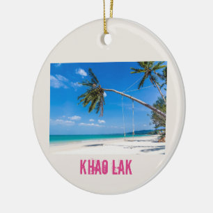 Khao Lak Phang-Nga Thailand Beach Panorama Holiday Ceramic Ornament