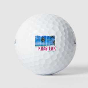 Khao Lak Phang-Nga Thailand Vintage Beach Souvenir Golf Balls