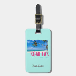 Khao Lak Phang-Nga Thailand Vintage Beach Souvenir Luggage Tag