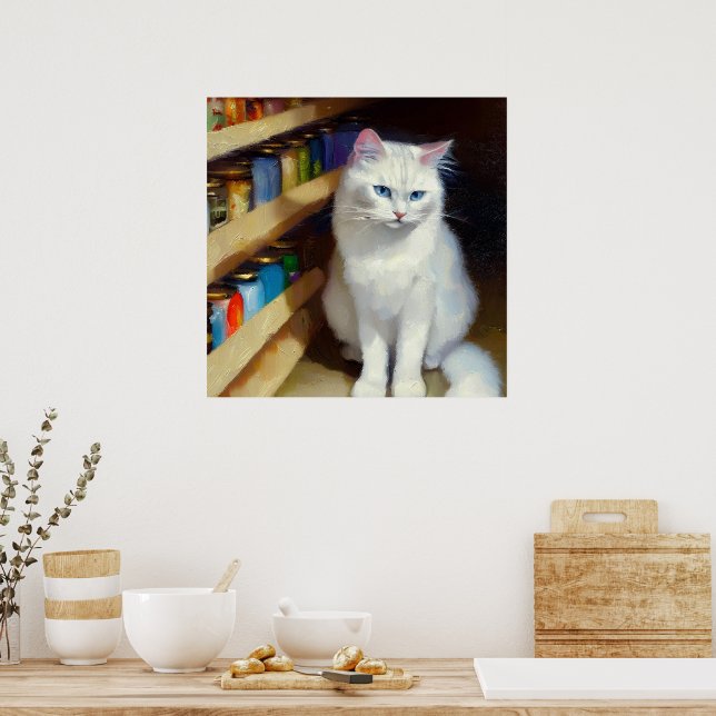 Khao Manee Cat  Poster (Kitchen)