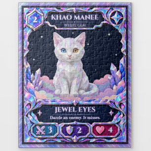 Khao Manee Cat, Rainbow Foil Art Jigsaw Puzzle