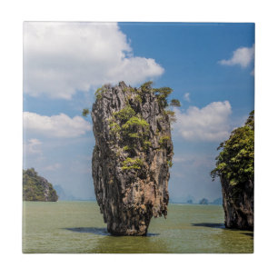 Khao Phing Kan rock island Phuket in Thailand gift Ceramic Tile