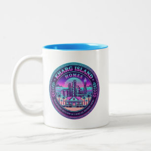 Kharg Island Homes Iran Vaporwave Mug