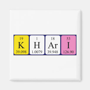Khari periodic table name magnet