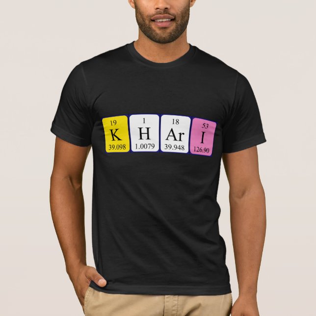 Khari periodic table name shirt (Front)