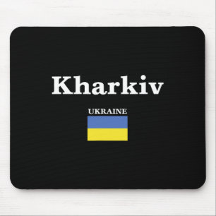 Kharkiv Ukraine And The Ukrainian Flag Of Ukraine Mouse Pad