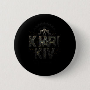 Kharkiv Ukraine Tech Circuit Style Urn City 6 Cm Round Badge