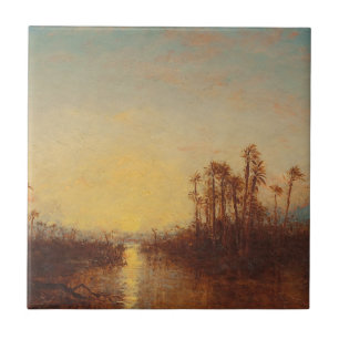 Khartoum, Coucher De Soleil – Félix Ziem Ceramic Tile