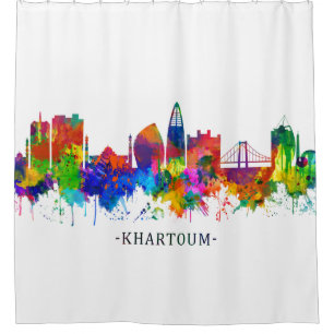 Khartoum Sudan Skyline Shower Curtain