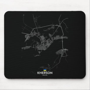 Kherson Ukraine City Map Travel Souvenir Hometown Mouse Pad