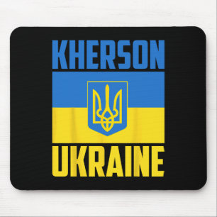 Kherson Ukraine Ukrainian Victory Flag Blue Yellow Mouse Pad