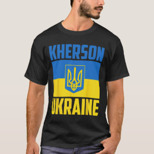 Kherson Ukraine Ukrainian Victory Flag Blue Yellow T-Shirt