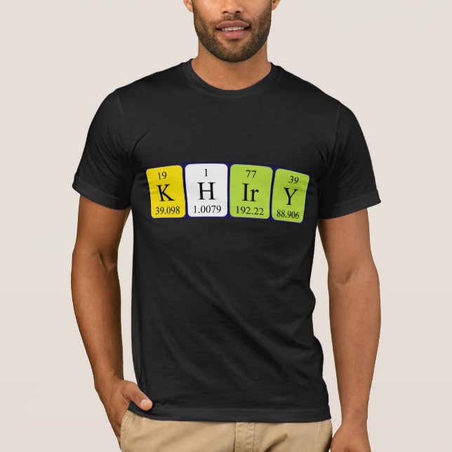 Khiry periodic table name shirt (Front)