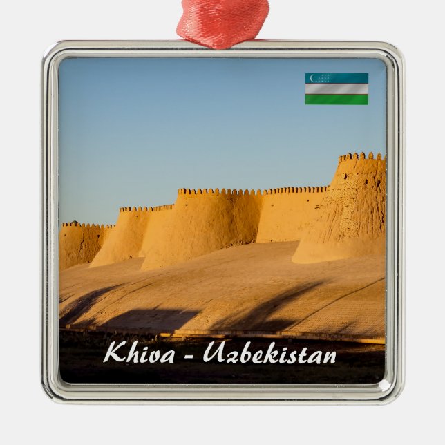 Khiva City Wall - Uzbekistan Metal Ornament (Front)