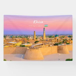 Khiva, Uzbekistan - Ancient Fortress Skyline Banner