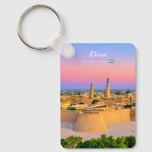 Khiva, Uzbekistan - Ancient Fortress Skyline Clsc Key Ring