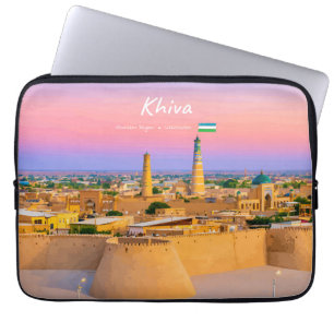 Khiva, Uzbekistan - Ancient Fortress Skyline Laptop Sleeve