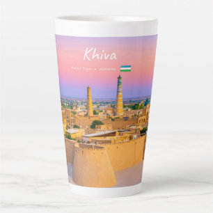 Khiva, Uzbekistan - Ancient Fortress Skyline Large Latte Mug