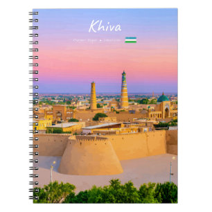 Khiva, Uzbekistan - Ancient Fortress Skyline Notebook