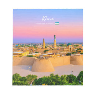 Khiva, Uzbekistan - Ancient Fortress Skyline Notepad