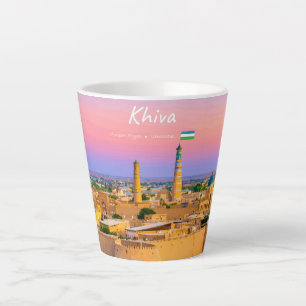 Khiva, Uzbekistan - Ancient Fortress Skyline Small Latte Mug