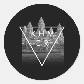 Khmer Cambodian Aesthetic Angkor Wat Classic Round Sticker