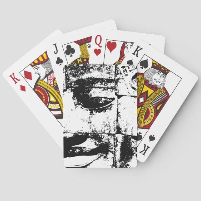 Khmer Stone Face ... Bayon Temple, Cambodia Playing Cards (Back)