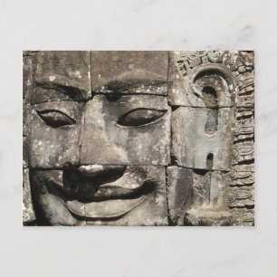 Khmer Stone Face ... Bayon Temple, Cambodia Postcard