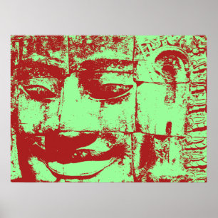 Khmer Stone Face ... Bayon Temple, Cambodia Poster