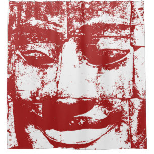 Khmer Stone Face ... Bayon Temple, Cambodia Shower Shower Curtain