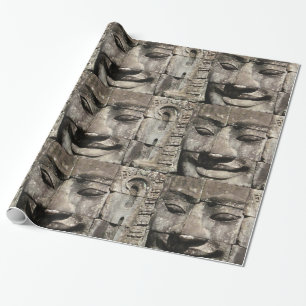 Khmer Stone Face ... Bayon Temple, Cambodia Wrapping Paper