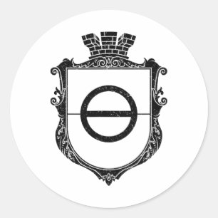 Khmut Ukraine Arms Flag Donetsk Oblast Classic Round Sticker