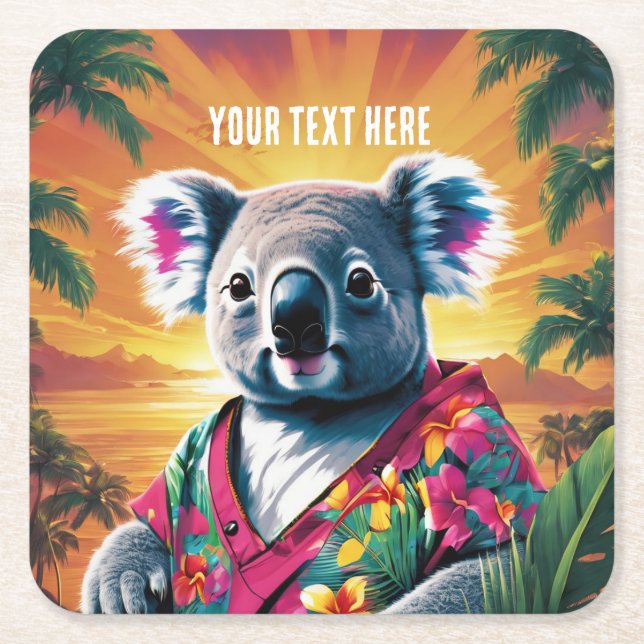 khoala square paper coaster (Front)