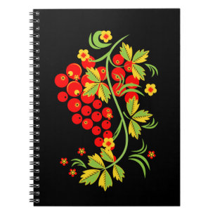 Khokhloma pattern notebook