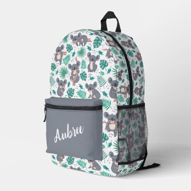 Khola Bears Printed Backpack (Back Corner Right)