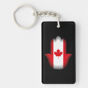 KHOMSSA With Canadian flag Key Ring