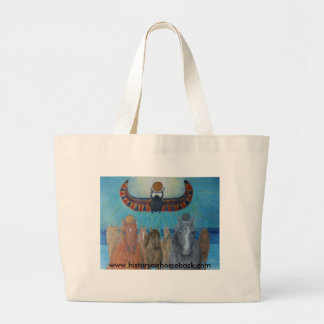 Khonsu and Re lead the Horses of the King. Large Tote Bag