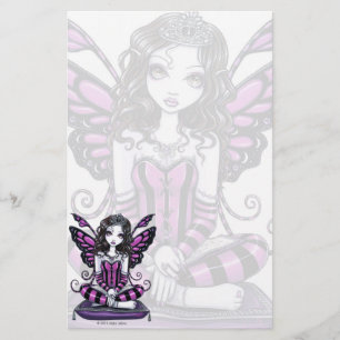 "Khristyn" Gothic Pink Princess Fae Art Stationery