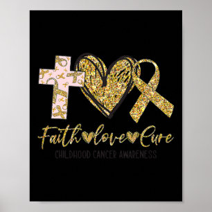 Ki Childhood Cancer Awareness Costume Faith Love C Poster