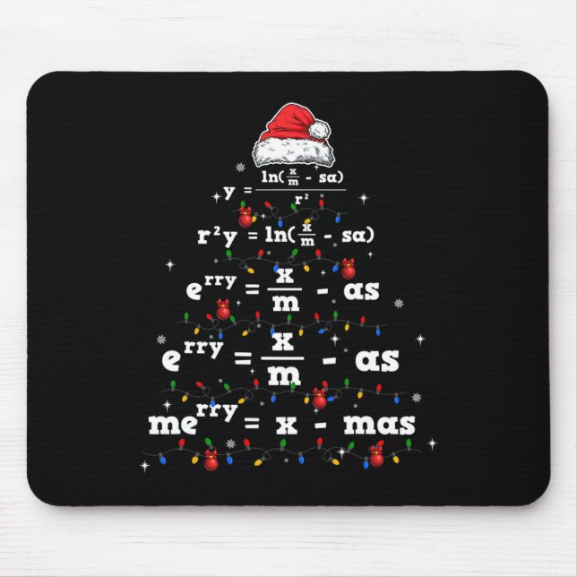 Ki Math Teacher Christmas Matching Costume Math Lo Mouse Pad (Front)