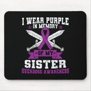 Ki Purple Ribbon Overdose Awareness Month Costume Mouse Pad